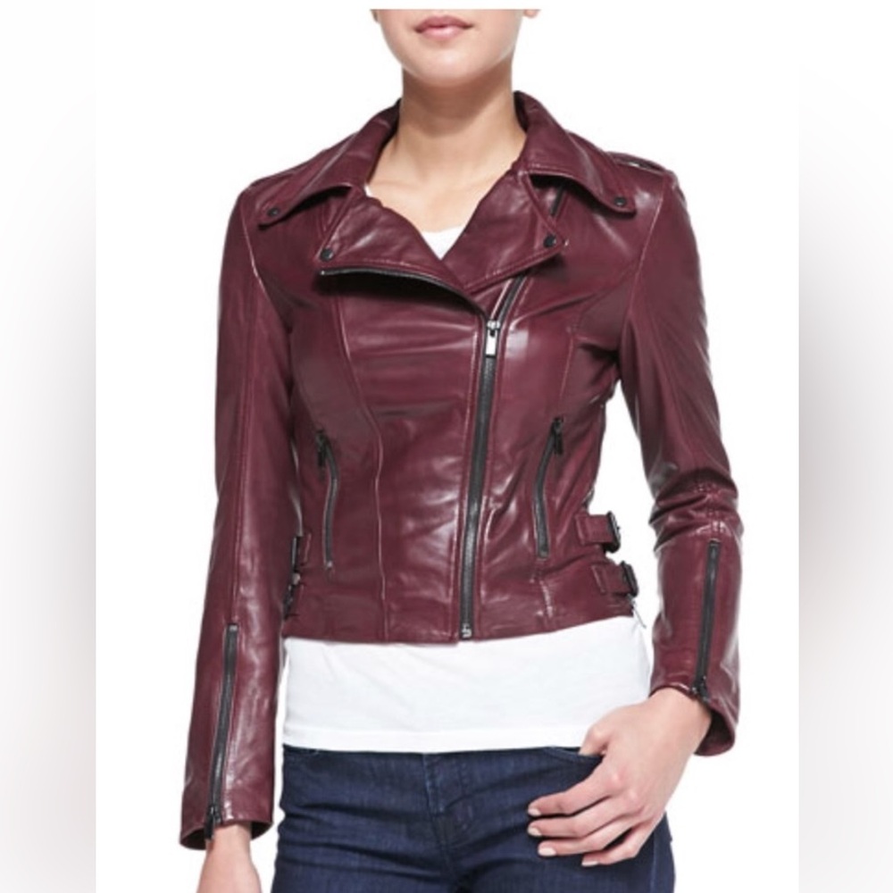 Lamarque Leather Jacket Sz L